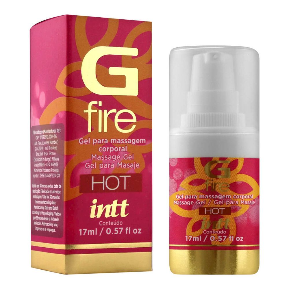 Gel Excitante Feminino Ponto G Fire Hot Intt 17 ml