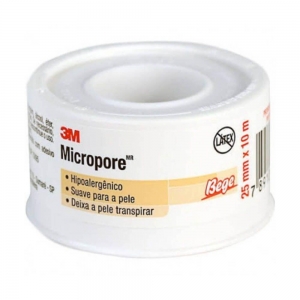 Fita Micropore 3M 2,5 CM X 10 M COR DE PELE - Foto 0
