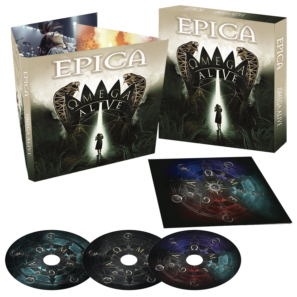KIT EPICA: "A Essência do EPICA" (Livro Oficial)  EPICA Omega Alive 2CD / DVD Book Plate autografado e brindes