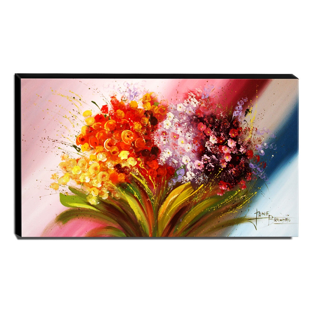 Quadro de Pintura Floral 70x120cm-1276