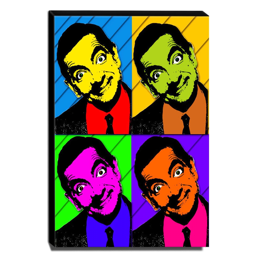 Quadro Pop Art Mr. Bean Canvas 30x40cm-QP12