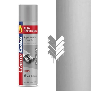 Tinta Spray Alta Temp. Aluminio 350 Ml Chemicolor 0680097 