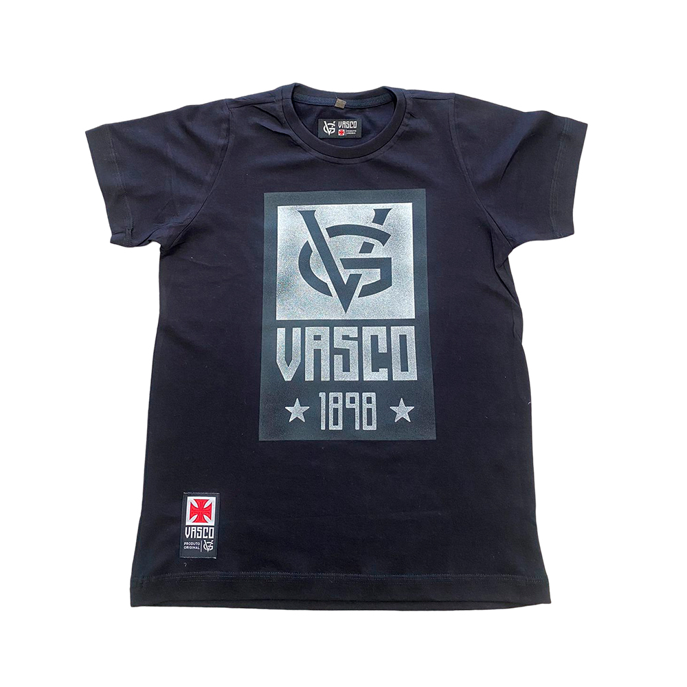 Camisa Vasco Infantil Brand VG Preta