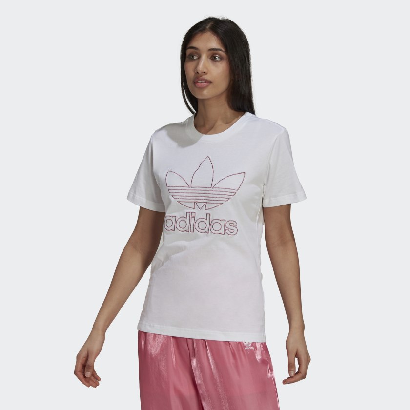 Camiseta Adidas Originals Slogan Rosa