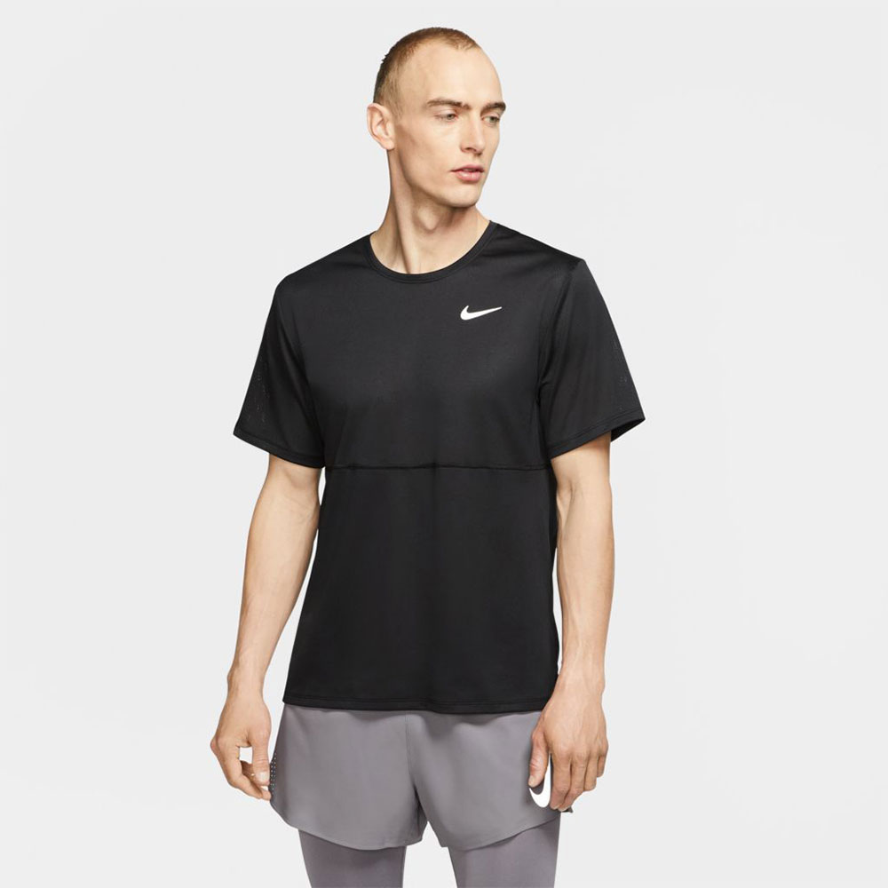 Camiseta Nike Breathe Run Preta Homem