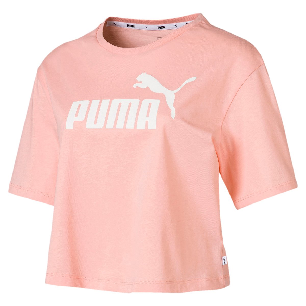 Cropped Puma Logo Tee Rosa