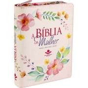 A Bíblia da Mulher | RC | Letra Normal | Capa Sintética | Índice | Zíper | Flores