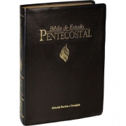 Bíblia de Estudo Pentecostal Média | Letra Normal | ARC | Capa Preto e Dourado