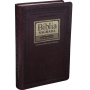 Bíblia Sagrada Letra Gigante / Marrom - (ARC)