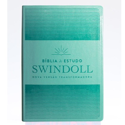 BÍBLIA DE ESTUDO SWINDOLL AQUA  - Universo Bíblico Rs