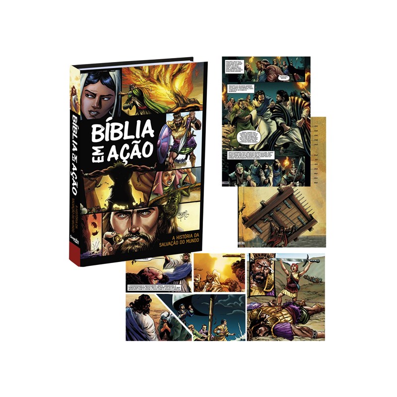Bíblia em ação - Capa dura impressa única  - Universo Bíblico Rs