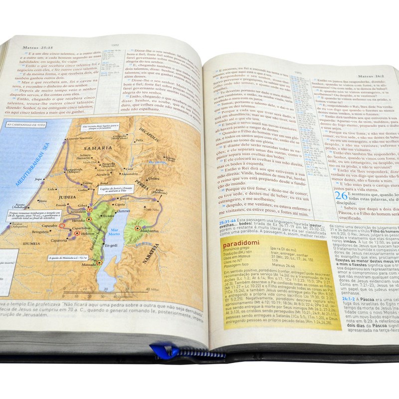 Bíblia Sagrada King James Fiel com Estudo Holman | Letra Grande | Capa Preta (BKJ)  - Universo Bíblico Rs