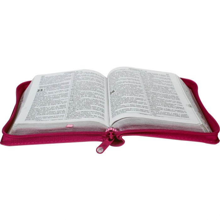 Bíblia Sagrada Letra Grande / Pink / Ziper - (ARC) - Universo Bíblico Rs