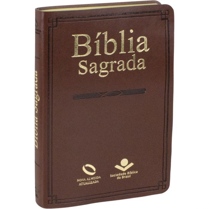 Bíblia Sagrada Slim Marrom - (NAA) - Universo Bíblico Rs