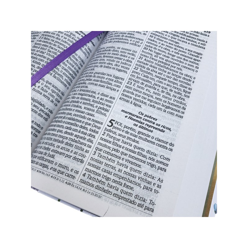 Bíblia Sagrada RC Gigante (Capa Semi-Luxo Floral Branca)  - Universo Bíblico Rs