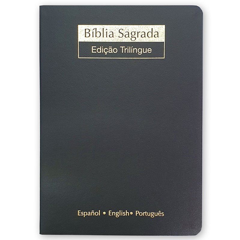 Bíblia Sagrada Trilíngue | NVI Extra Gigante | Letra Normal | Capa Luxo Preta  - Universo Bíblico Rs