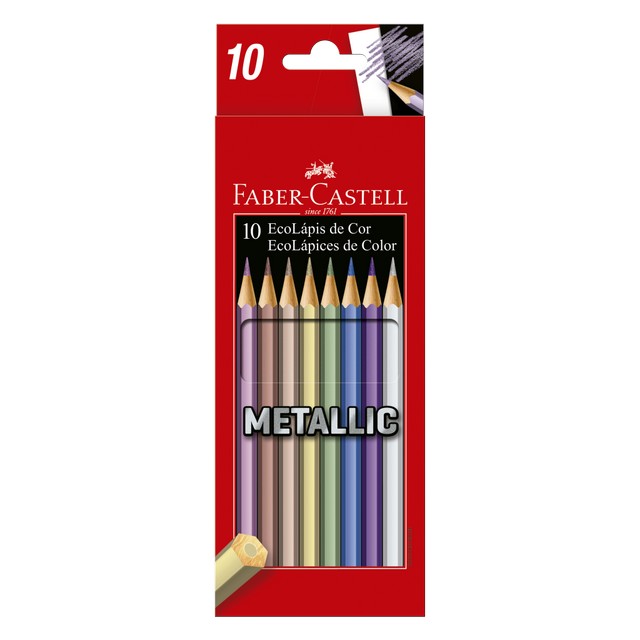 Lápis de Cor Faber Castell Metallic 10 Cores 