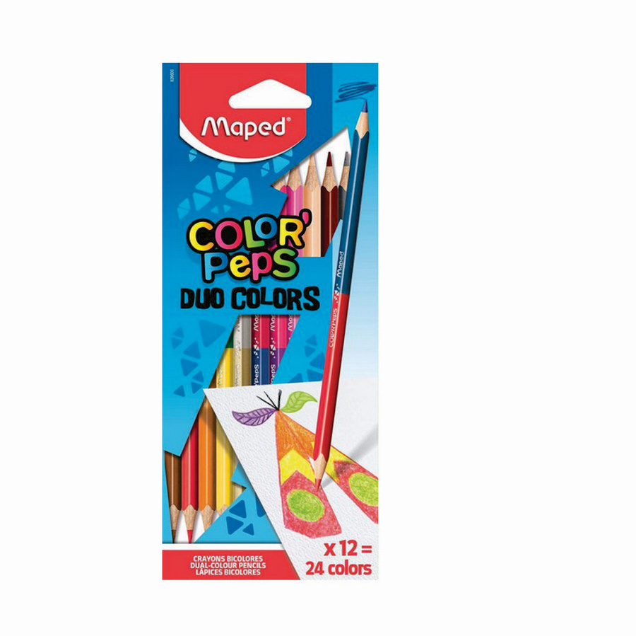 Lápis de Cor Maped Color Peps Duo Colors 12/24 Cores 