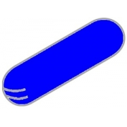 Barra magnética lisa azul 7 x 30 mm 10 unidades
