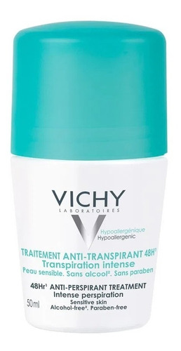 Desodorante Roll-on Antitranspirante Vichy Deo 48h Com 50ml