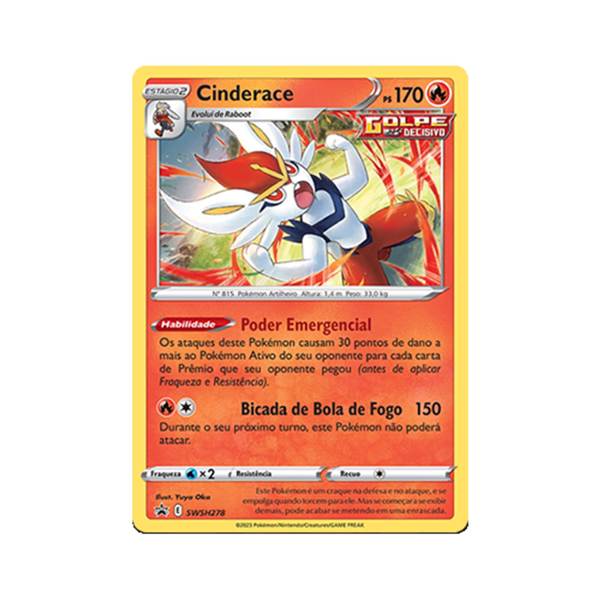 Blister Triplo Pokémon Espada e Escudo 13: Realeza Absoluta - Cinderace  Card Games Colecionáveis