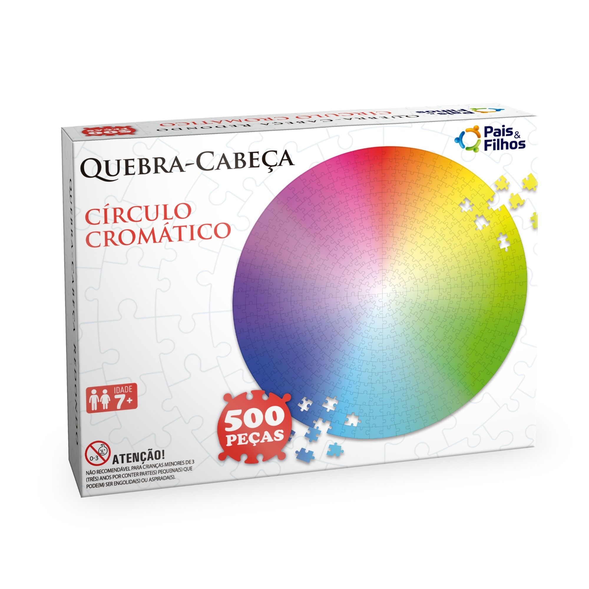 Quebra-cabeça - Circulo Cromatico - Redondo 500 Peças - Premium