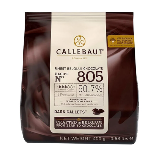 Chocolate Callebaut 805 50,7% Cacau em Gotas 400g