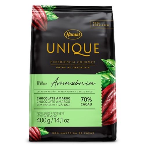 Harald Unique Gotas de Chocolate Amazônia 70% Cacau 400g