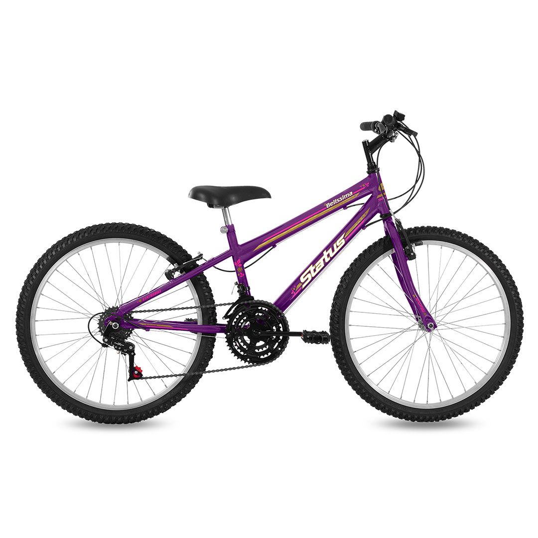 Bicicleta Status Belissima Aro 24 18V V-Brake Violeta