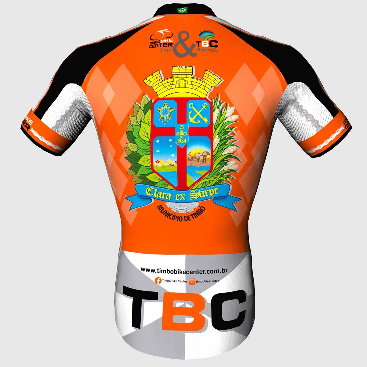 Conjunto Bretelle e Camisa de Ciclismo TBC Timbó Bike Center Masculino