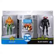 Dc - Figuras 10 Cm Com Vilão Aquaman / Black Manta