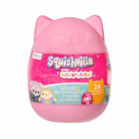 Mini Squishmallow Surpresa Rosa - Squishville Série 10