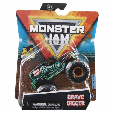 Monster Jam - Escala 1:64 -Miniveículo - Grave Digger Preto