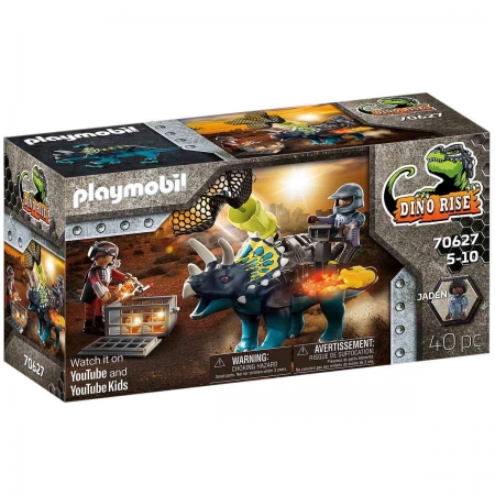 Playmobil - Triceratops Batalha pelas Pedras Lendárias - Dino Rise - 70627
