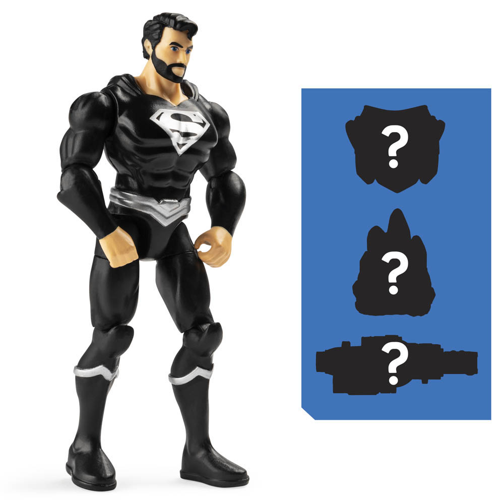 Dc - Figuras 10 Cm - Superman Com Barba E Roupa Preta