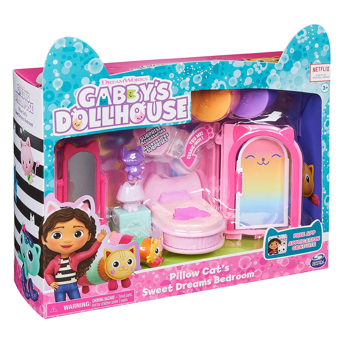Gabby's Dollhouse - Playset de Luxo - Quarto com Pillow Cat