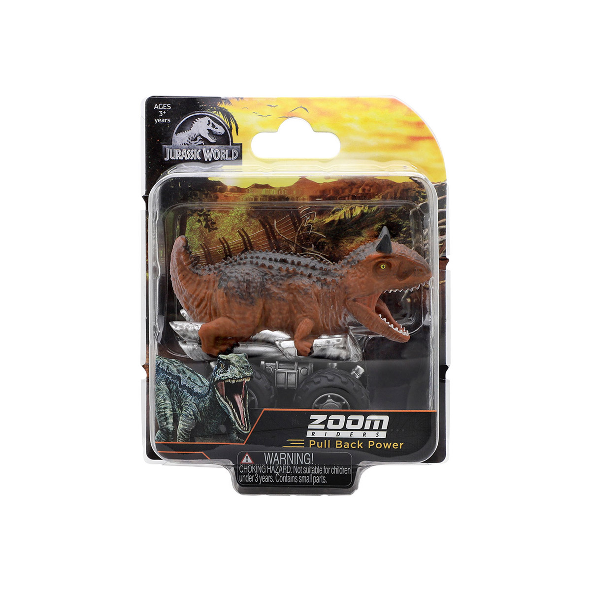 Jurassic World -  Carrinho de Dinossauro 7cm - Carnotaurus