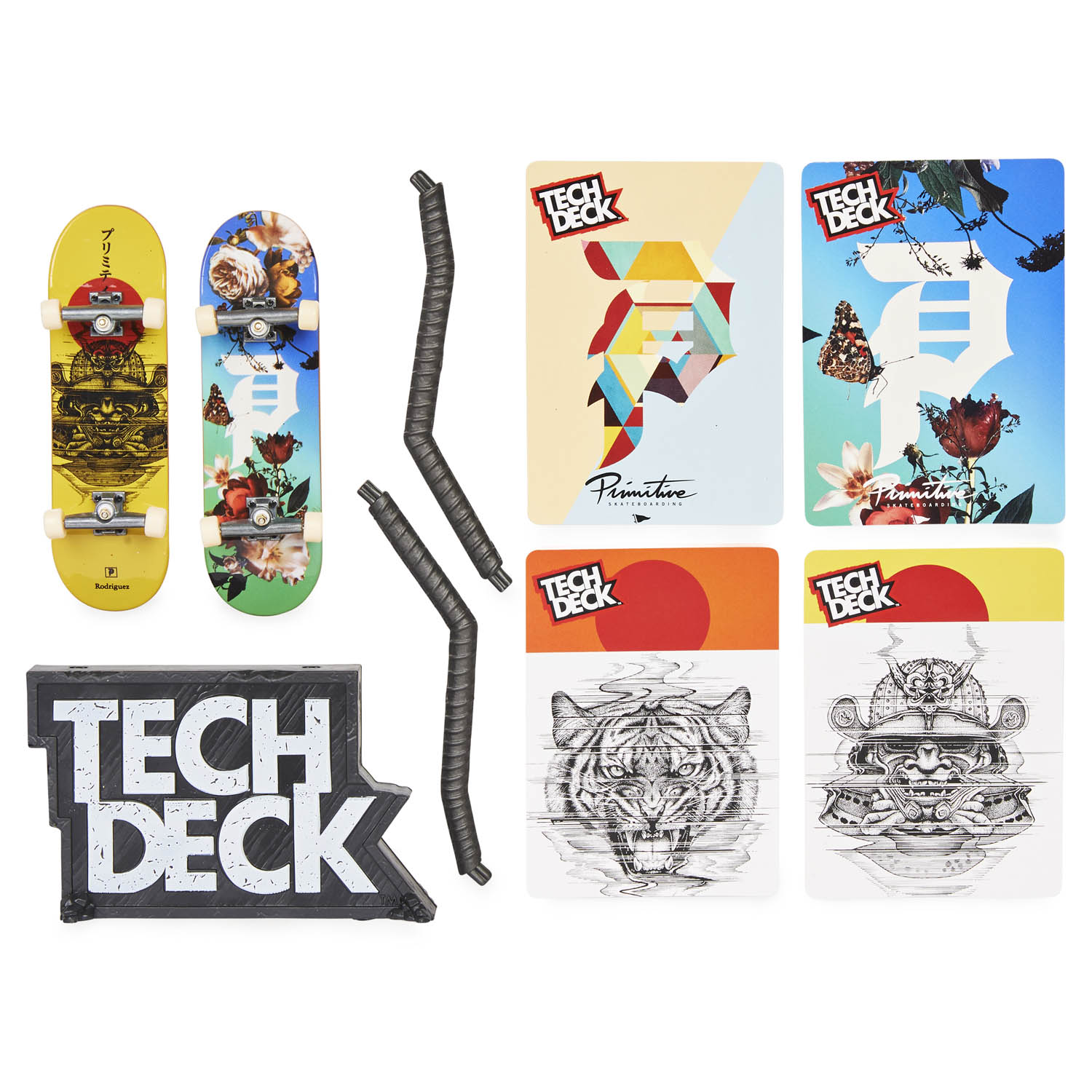 Kit 2 Skate de Dedo com Obstáculo e Card Primiti - Tech Deck