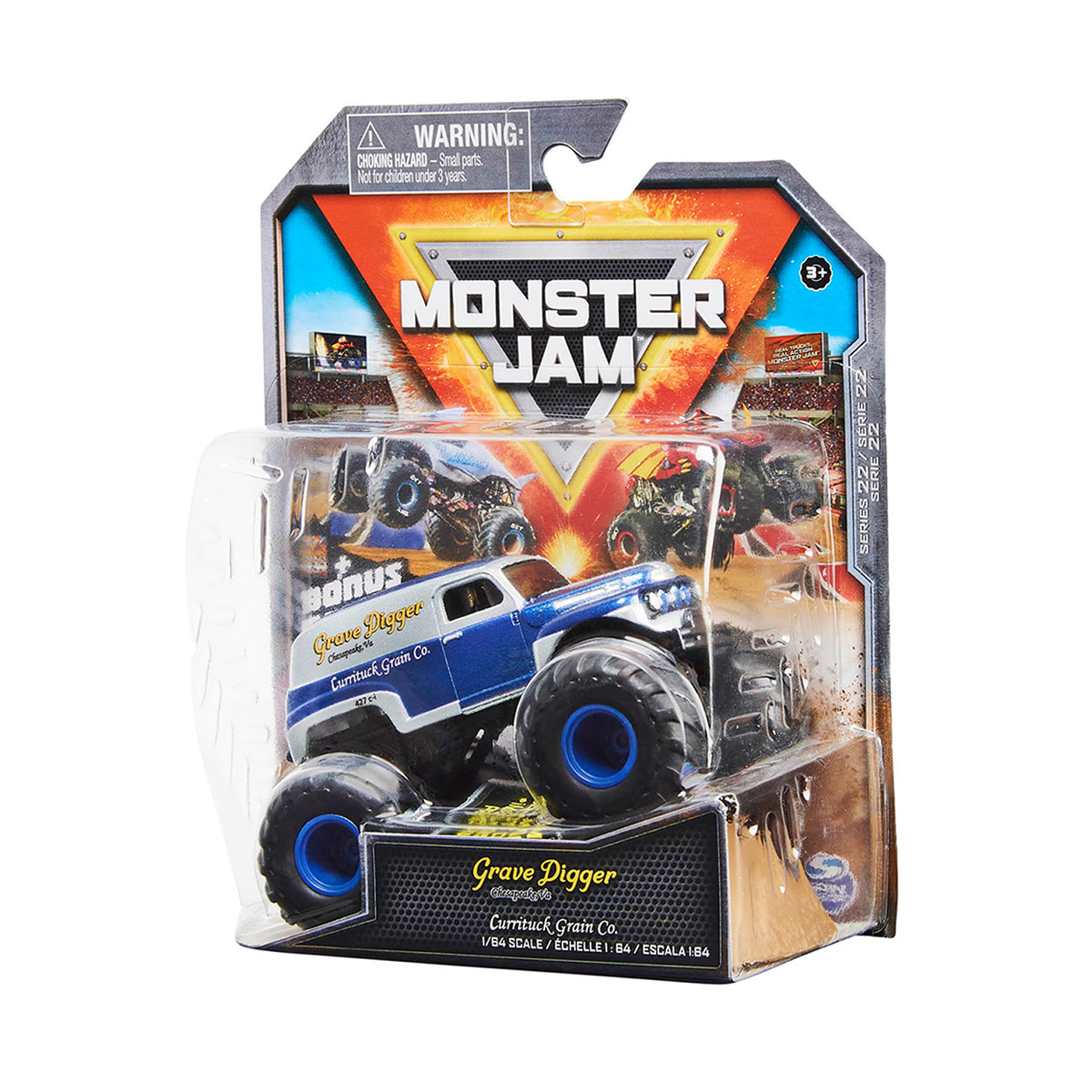 Miniveículo Monster Jam 1:64 - Die Cast Truck - Grave Digger