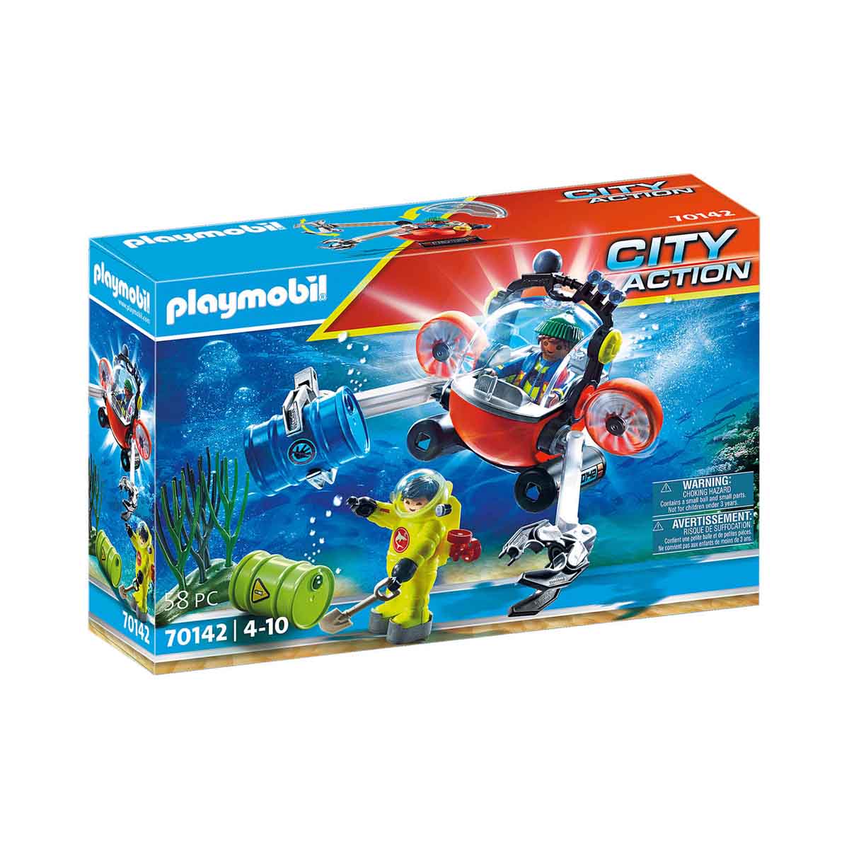 Playmobil - Expedição Ambiental Mergulho - City Action - 70142