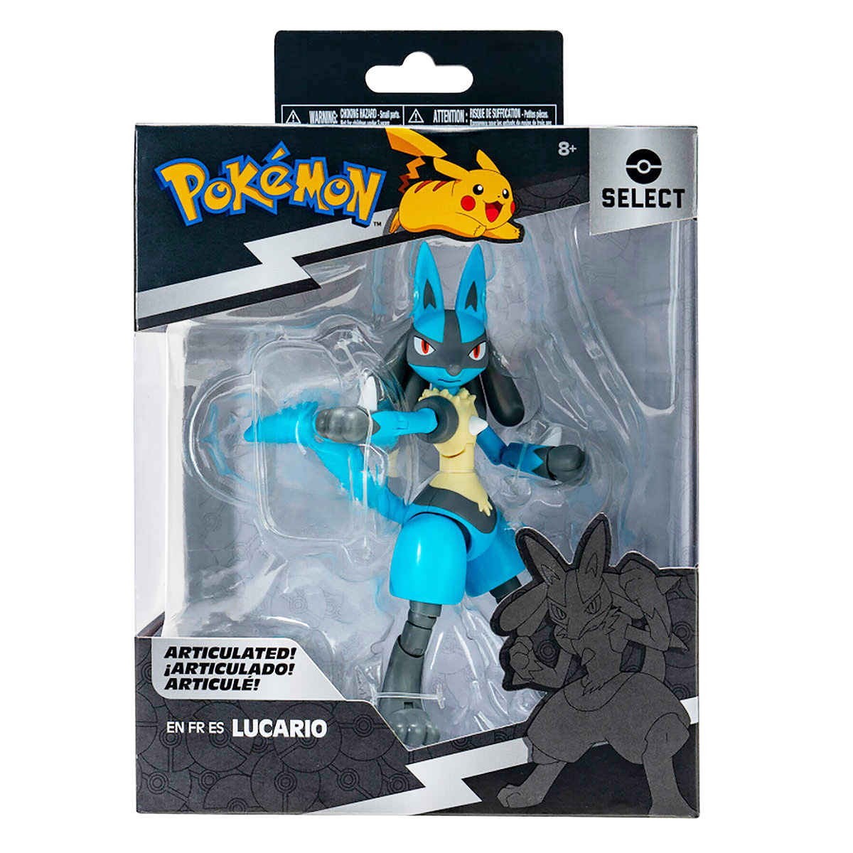 Pokémon Boneco Super Articulada de 15 cm do Lucario