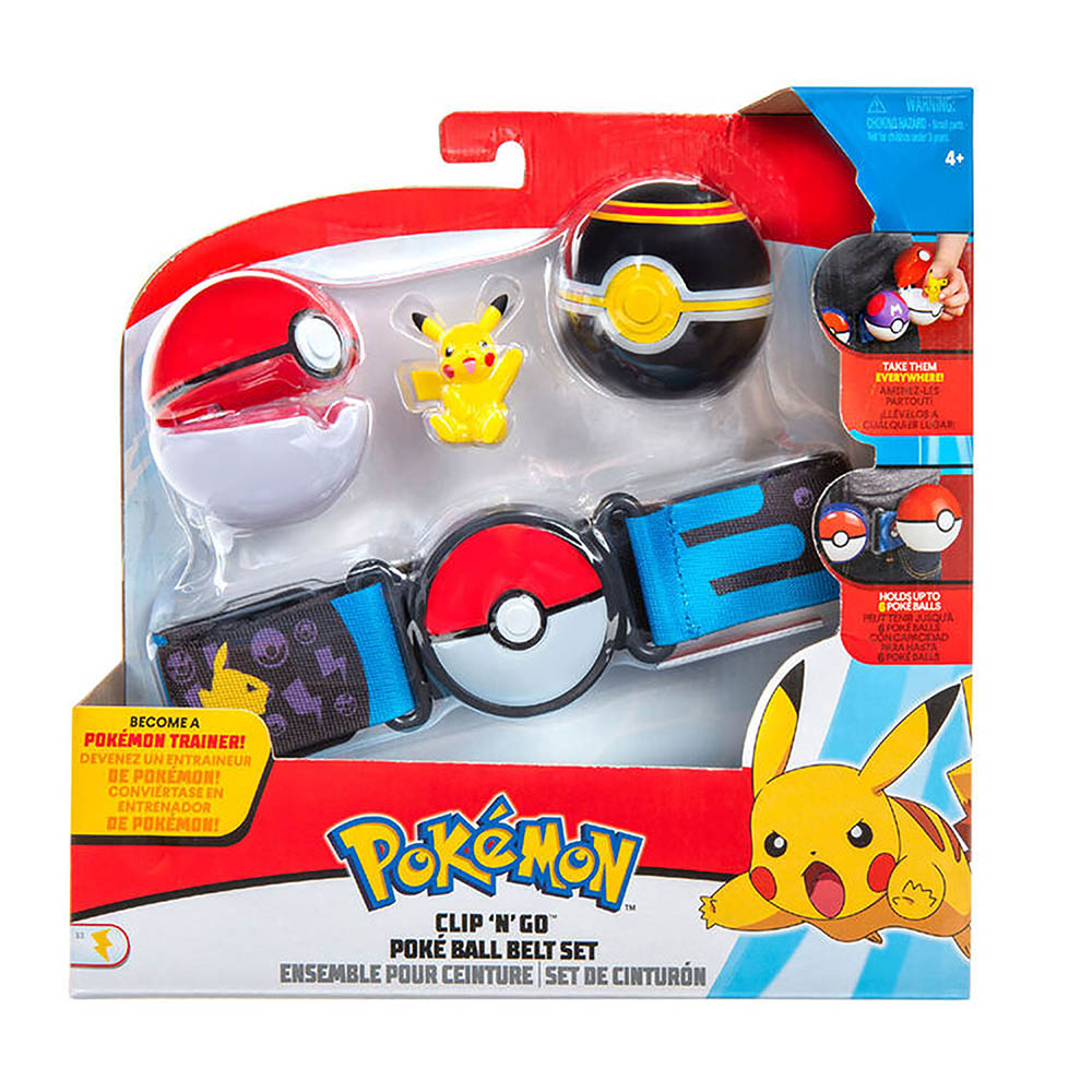 Pokémon - Cinto Com Pokébola - Pikachu - Preto e Vermelho