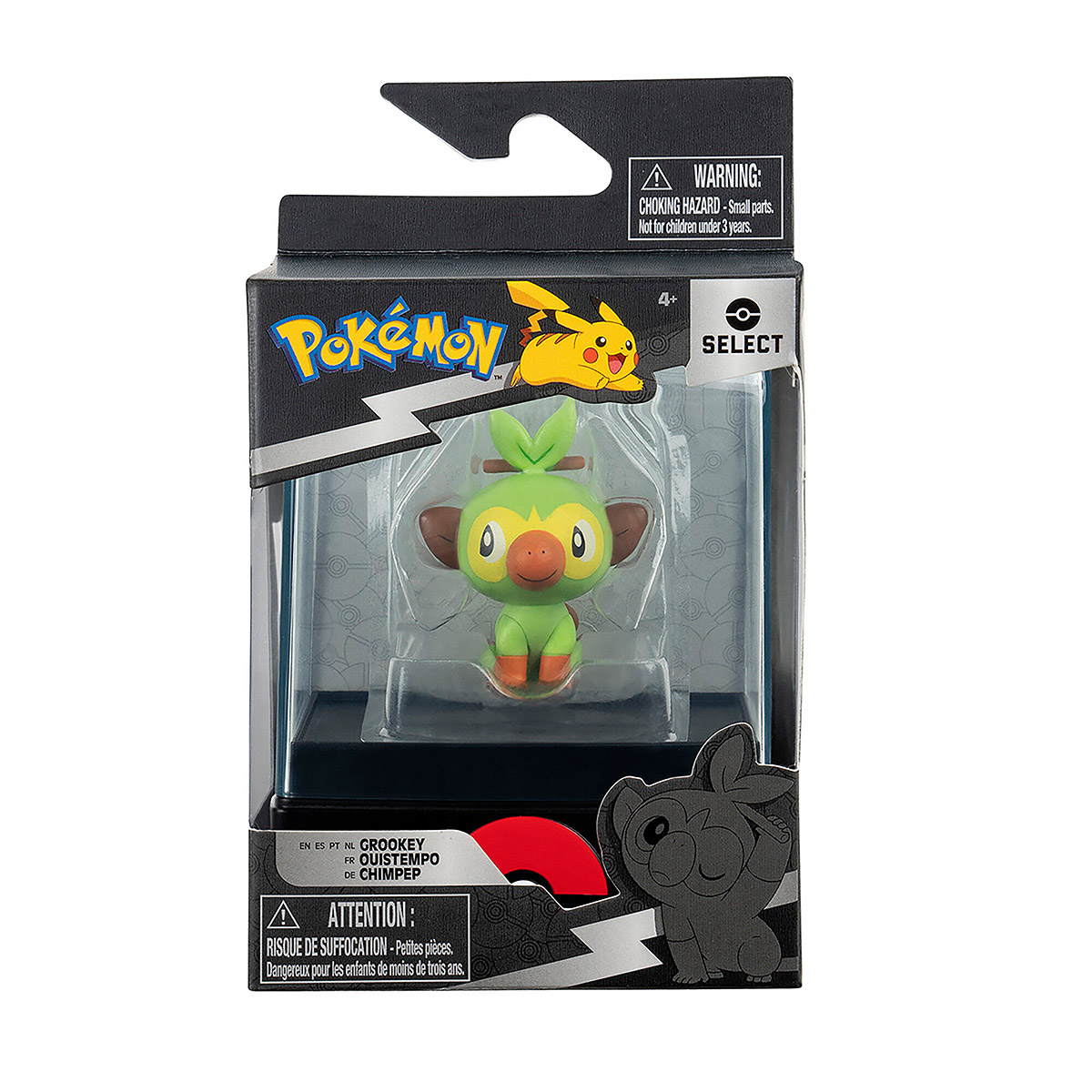Pokemon - Figuras de Batalha 4cm com Case - Grookey