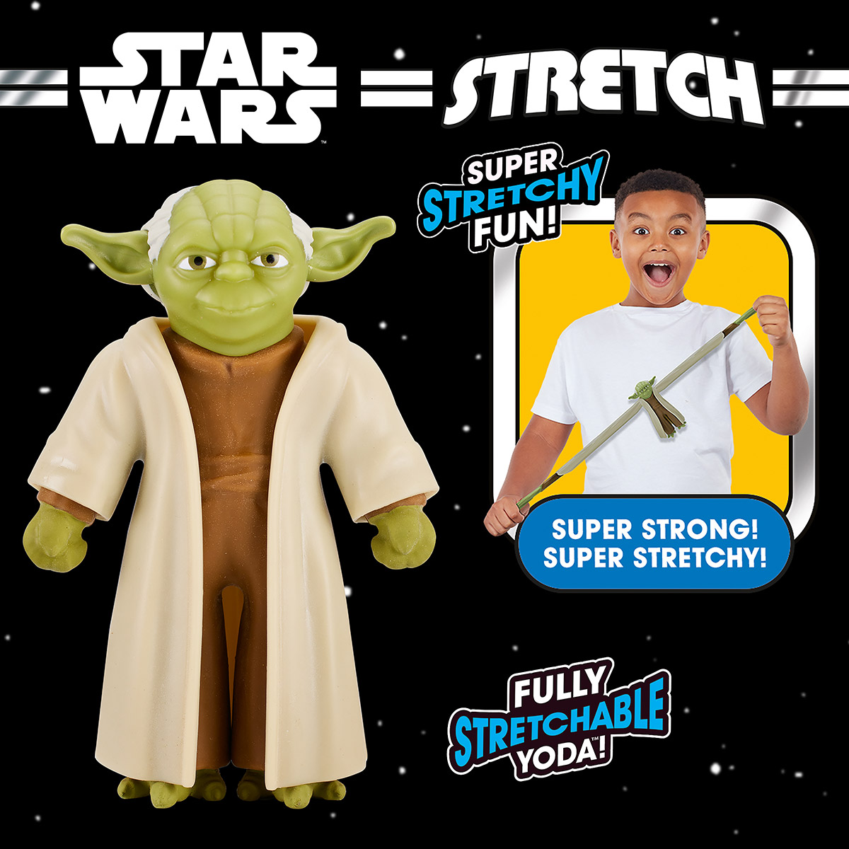 Stretch - Boneco Elástico de 12cm do Yoda - Star Wars