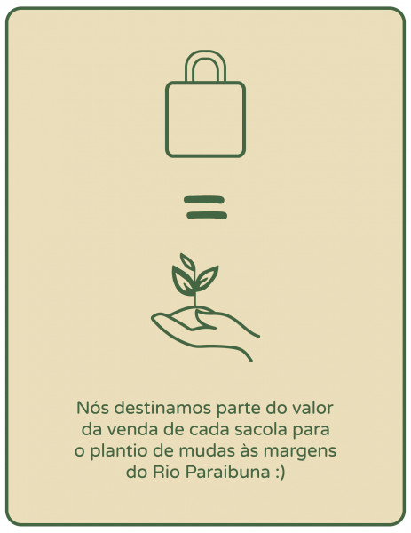 Sacola Ecobag Personalizada Algodão 100% Reciclado - "Livros que conectam"