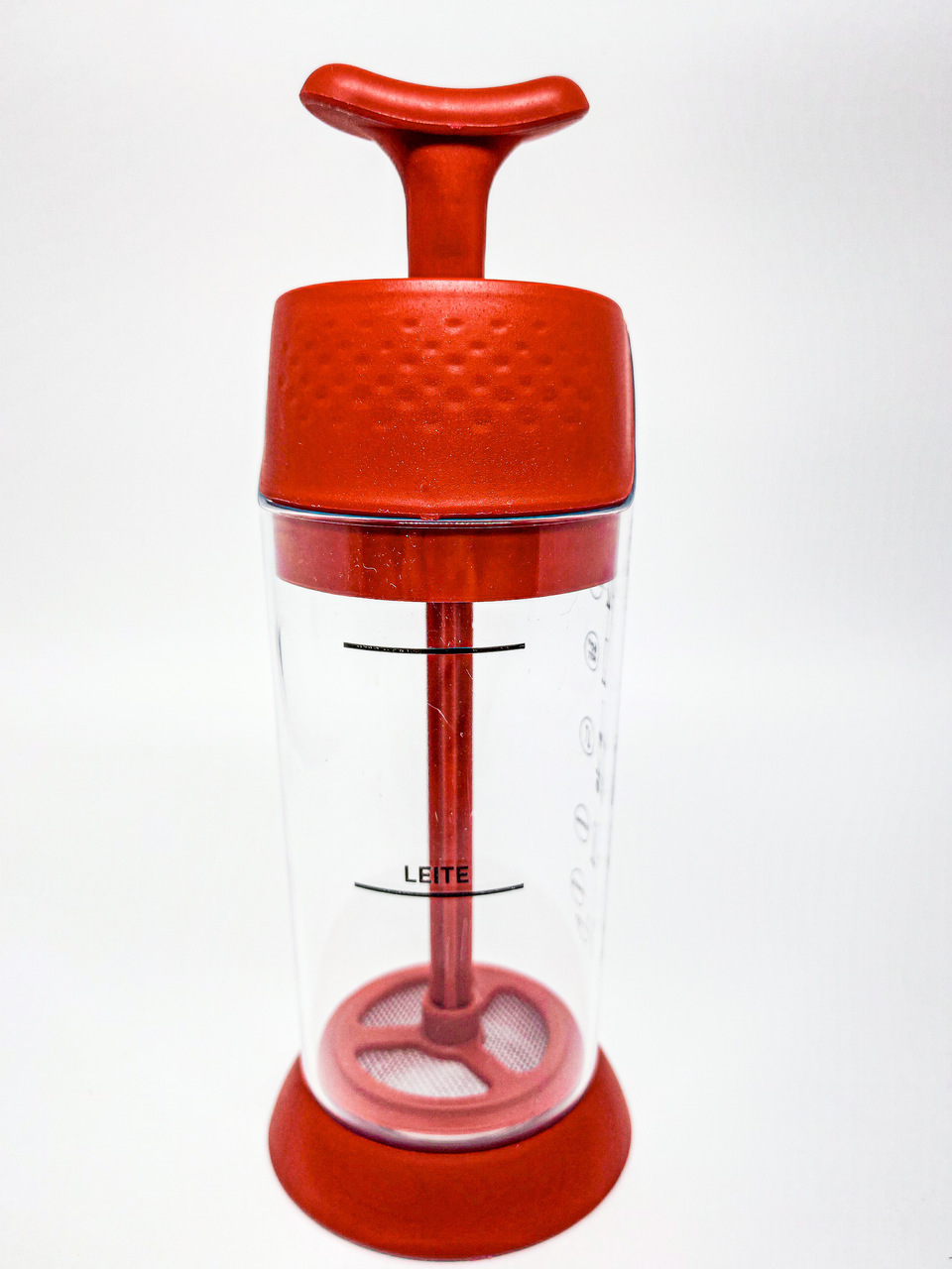 Kit Coador Aço Inox Bialetti + Espumador Vermelho + Balança