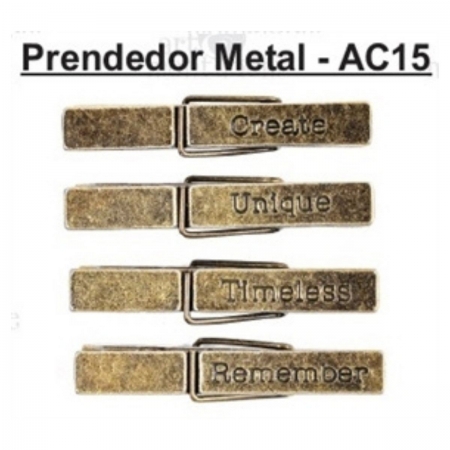 Prendedor De Metal AC15 Art & Montagem