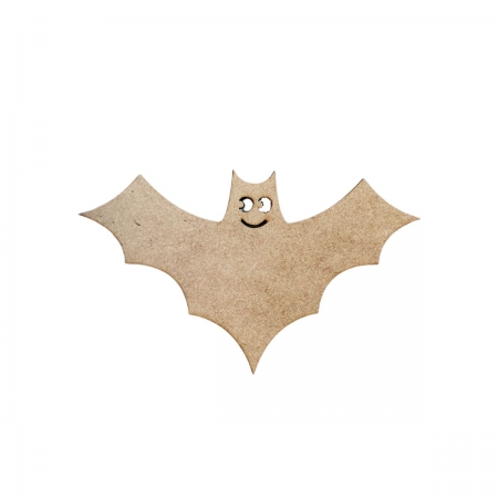 Recorte MDF Halloween Morcego 16,5x10,5cm C/2 Unidades