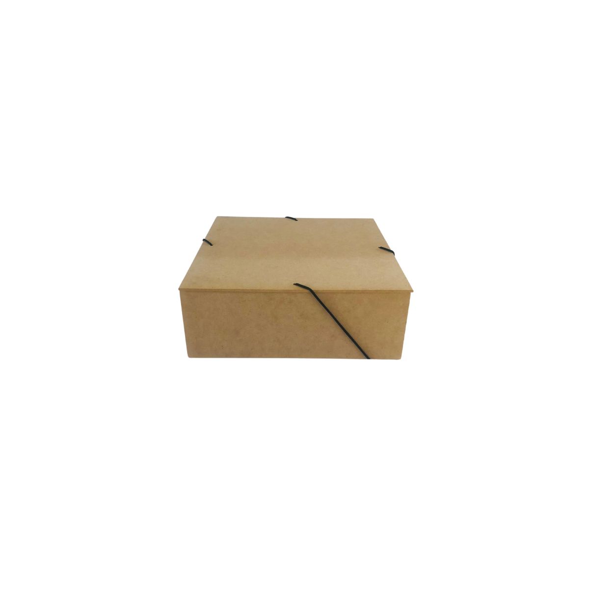 Caixa MDF Pasta Com Elástico 25,5x25,5x9,5cm