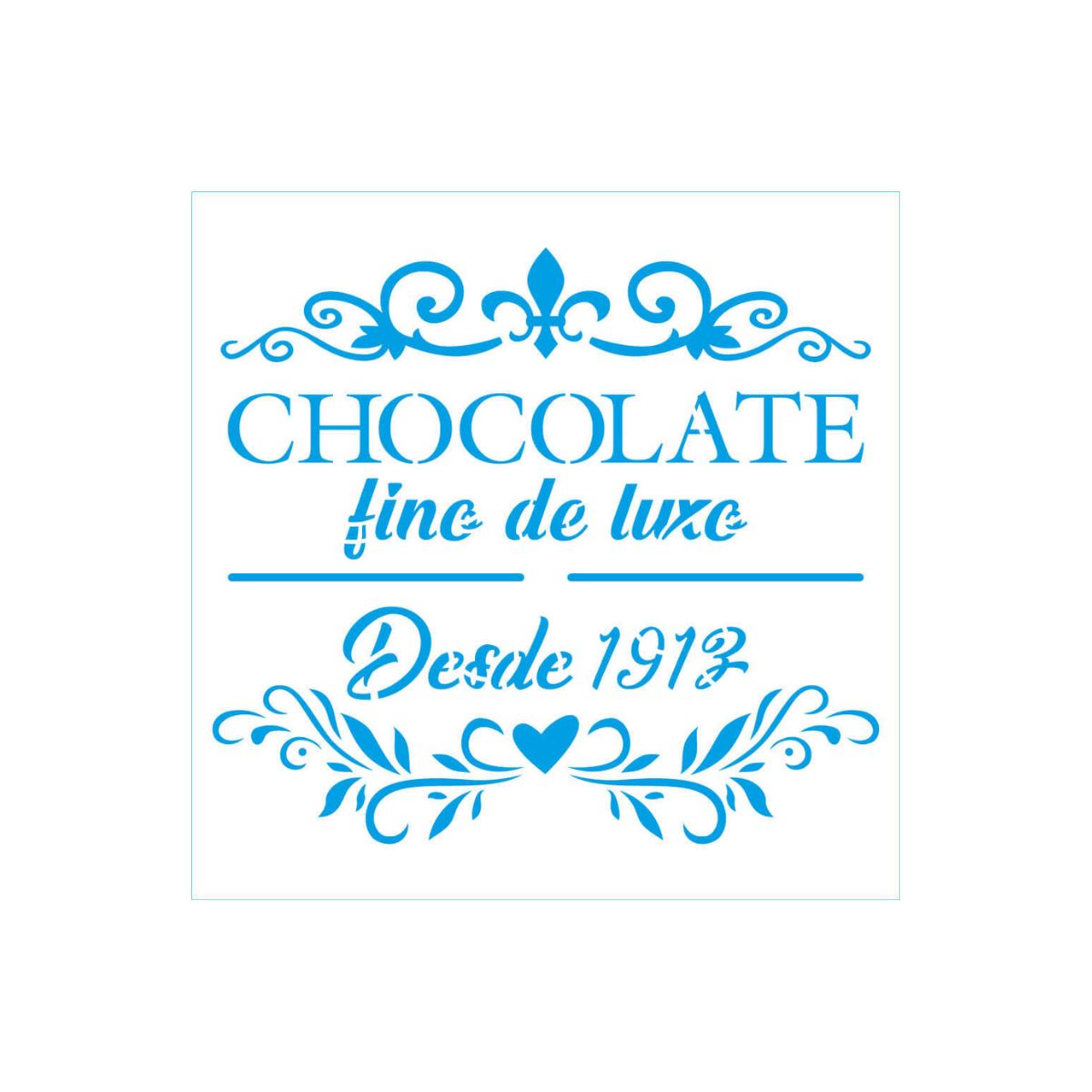 Stencil Litoarte 14x14cm STA-154 Chocolate Fino De Luxo